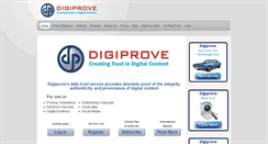 Desktop Screenshot of digiprove.com