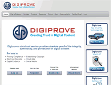 Tablet Screenshot of digiprove.com